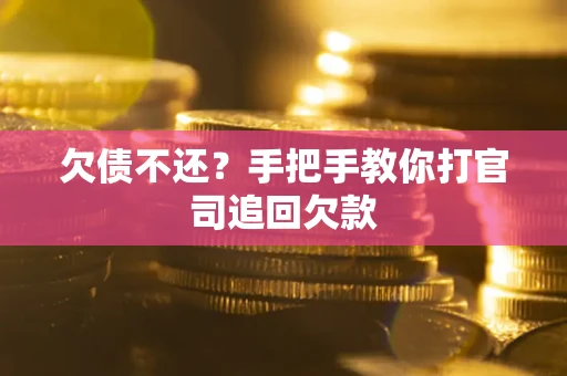 武汉欠债不还？手把手教你打官司追回欠款