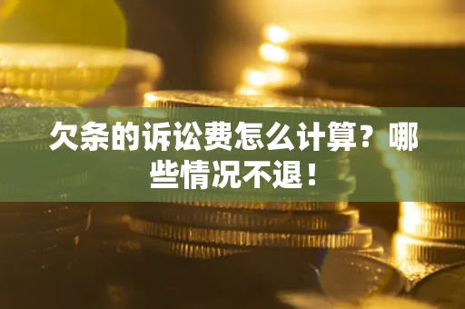 武汉欠条的诉讼费怎么计算？哪些情况不退！