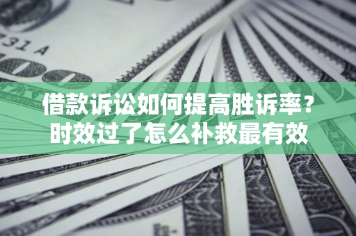武汉借款诉讼如何提高胜诉率？时效过了怎么补救最有效